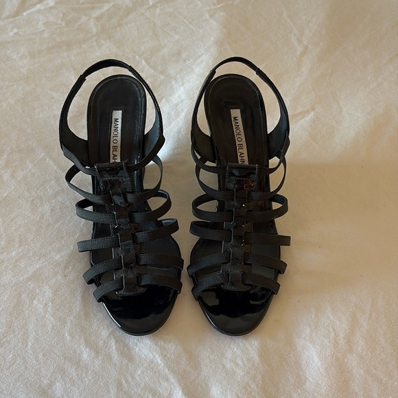 Manolo Blahnik Shoes - Manolo Blahnik patent wedge. Size 37